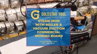 Steam Iron With Boiler & Vacuum Suction Commercial Ironing Board