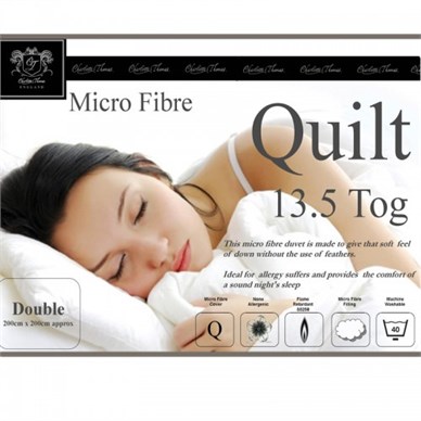 Single Bed Duvet 13.5 Tog Microfibre137x198cm
