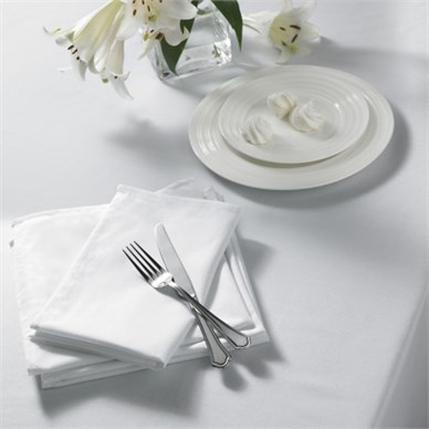 Forta 100% Plain Weave Polyester Napkin 50x50cm white
