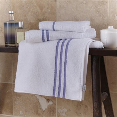 Stratus Hand Towel  50x90cm 100% Cotton Leisure Blue Header Bars