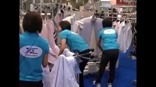 YAC Japan, shirt press, shirt factory, shirt ironing, shirt machine, shirt laundry