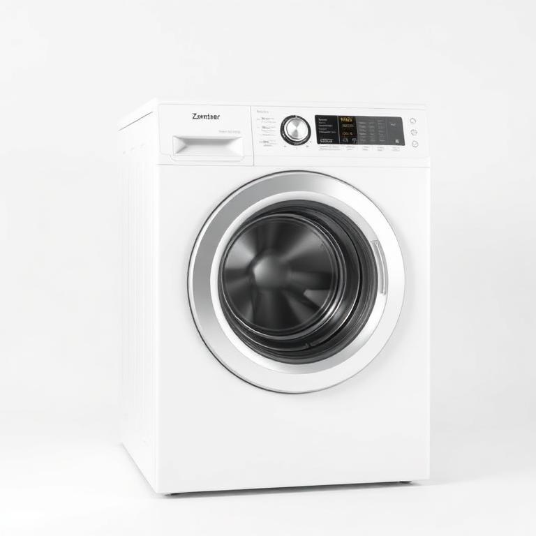 White commercial washing machine