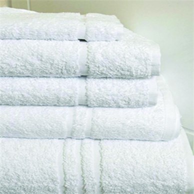 Arcus Hand Towel 500gsm   50x90cm 100% Cotton White Header Bars