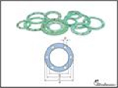 GASKET  135x85 6x12 HOLE  LEVEL FLANGE ROTONDI BOILER