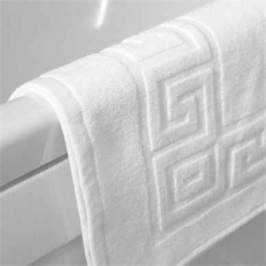 GREEK KEY BATH MAT WHITE 50x76cm GREEK KEY (750gsm)