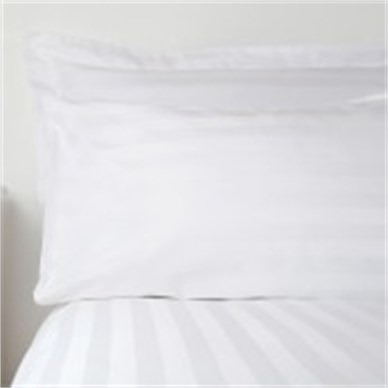 PRIMA SATIN STRIPE PILLOWCASE WHITE 55X86CM BAG